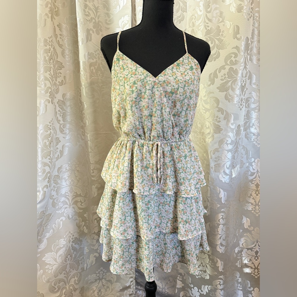 Matix Clothing Company Floral Ruffle Midi Dress/C143